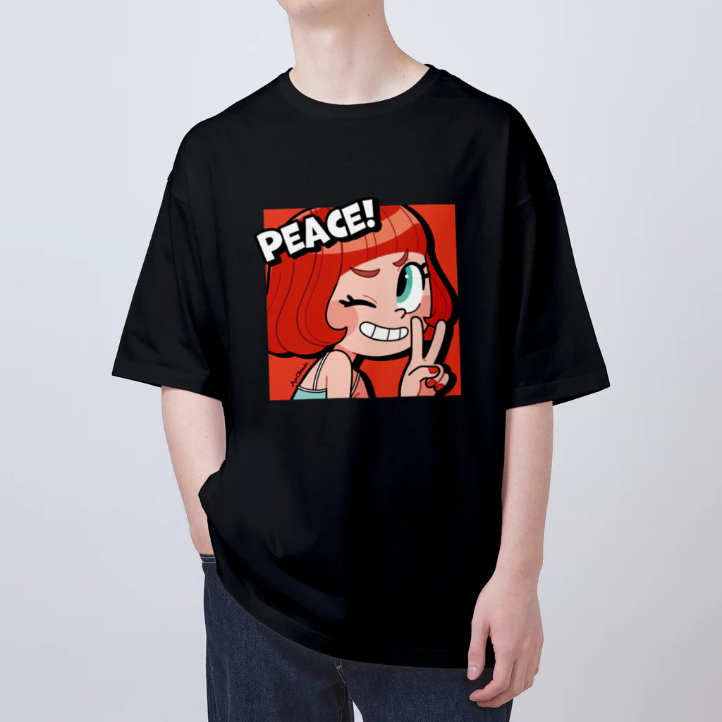 おおつきあやのPEACE! Oversized T-Shirt