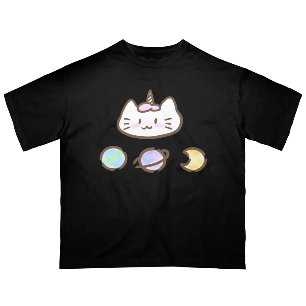 ゆにねこ惑星の🪐ゆにねこ🪐ピンク(髪色) Oversized T-Shirt