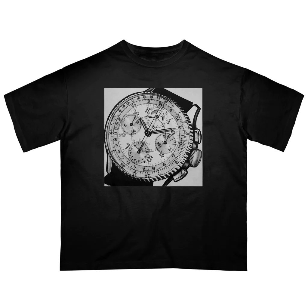 YS VINTAGE WORKSの1940年代 ブライトリング　クロノマットムーンフェイズ Oversized T-Shirt