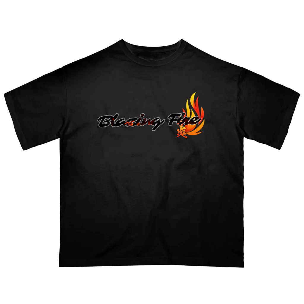 ArayashikI_Japanの炎-Blazing Fire-【濃色系アパレル】 オーバーサイズTシャツ