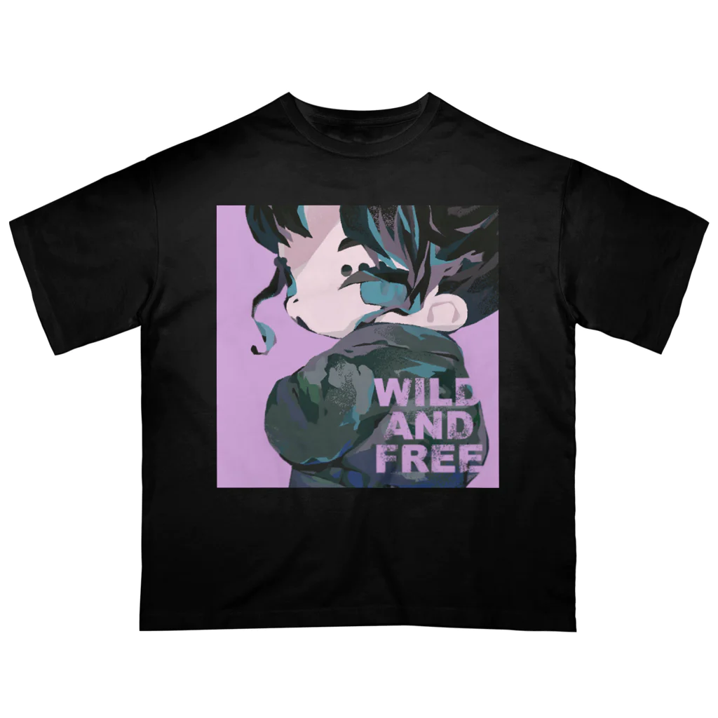 まゆみのミニキャラ集会所のミニキャラシリーズ：WILD AND FREE オーバーサイズTシャツ