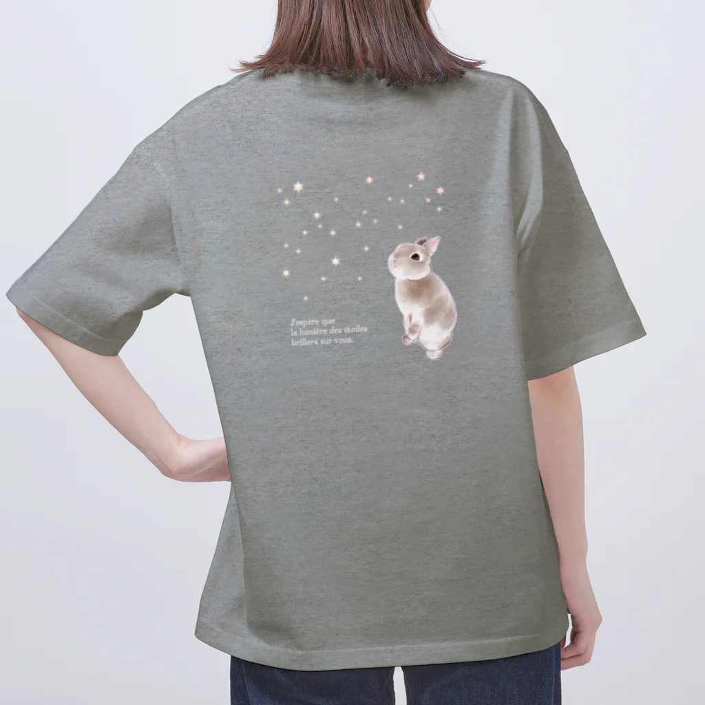 ECLAIR BUNNYの星降る夜（バックプリント） オーバーサイズTシャツ