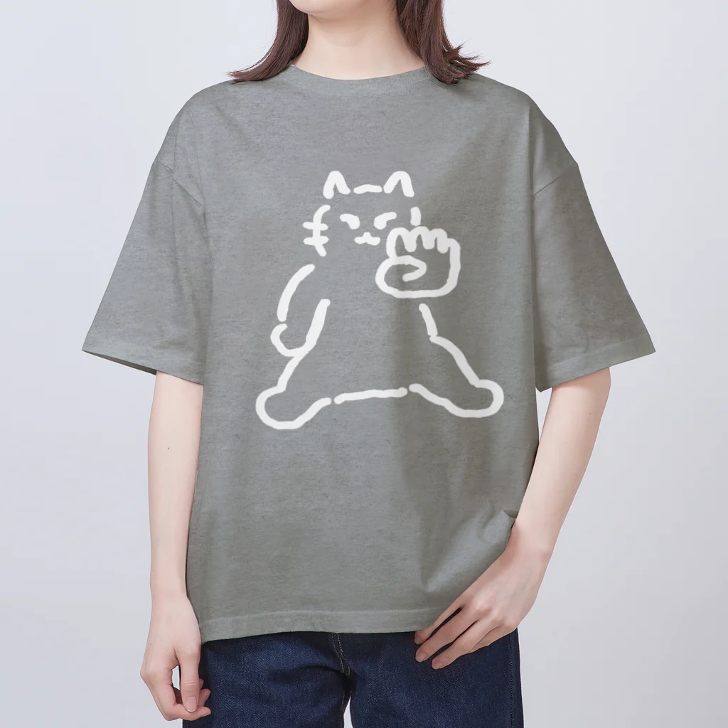 🍑のおことわりねこちゃん オーバーサイズTシャツ