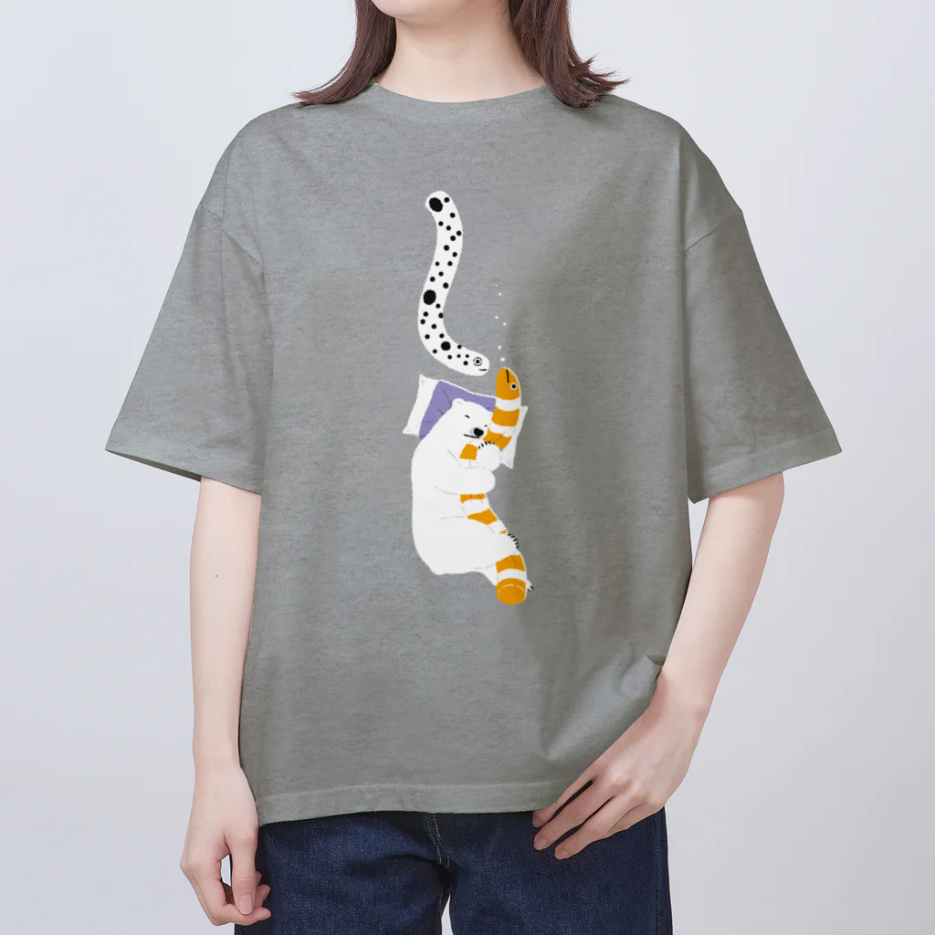 123izmの眠りシロクマ オーバーサイズTシャツ