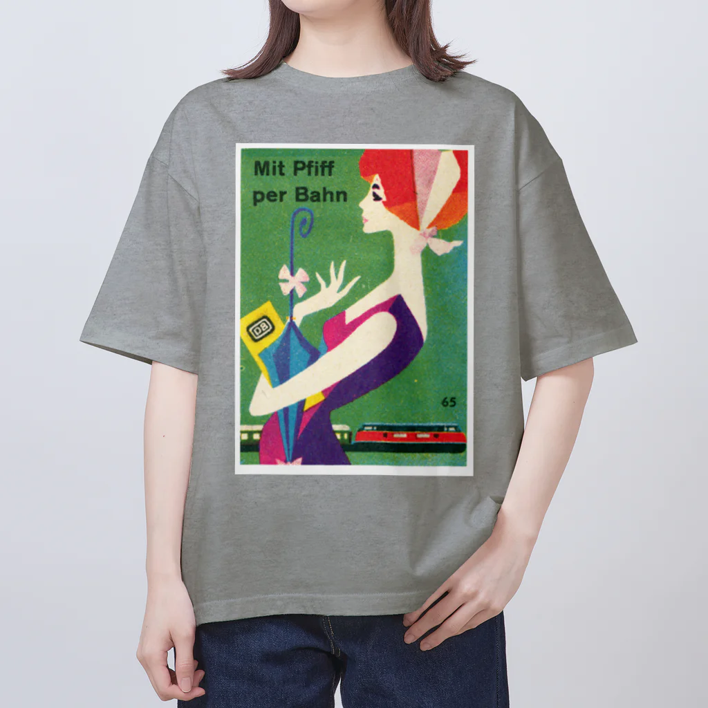 YS VINTAGE WORKSのドイツ国鉄 DB レディー２　日傘 Oversized T-Shirt