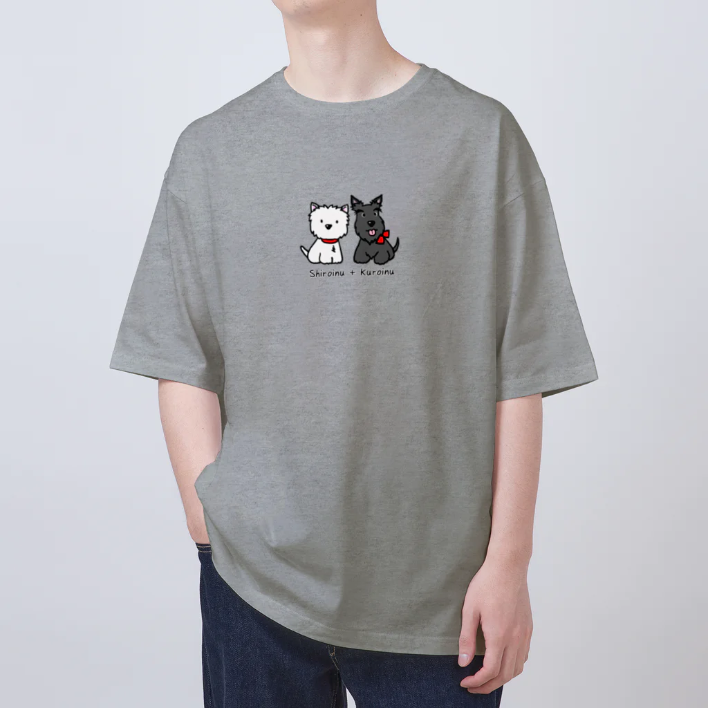 Kizplanning 「Sylph&Devil's」のしろいぬルッチー＋くろいぬリア Oversized T-Shirt