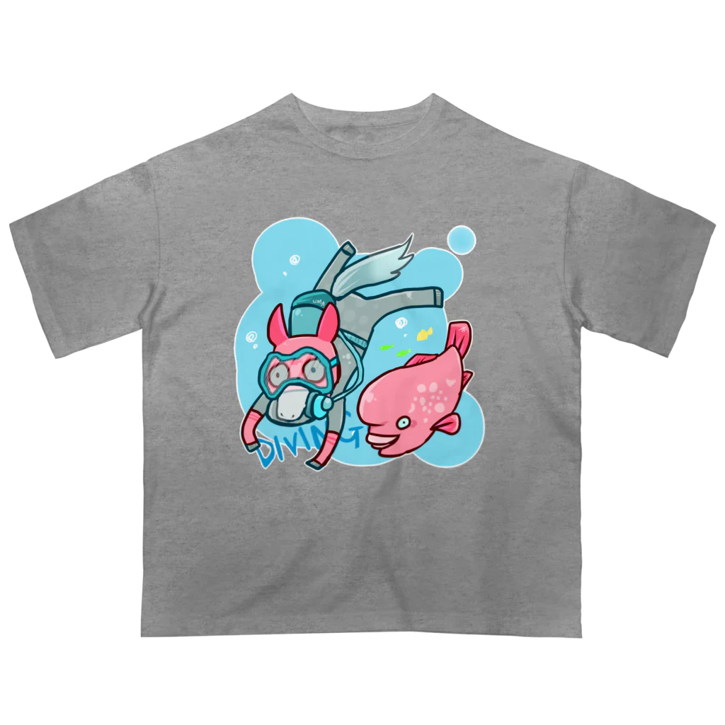 SWの夏の馬たち！ダイビング編 オーバーサイズTシャツ