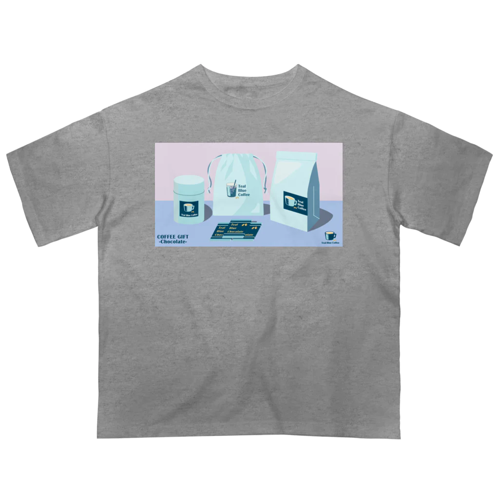 Teal Blue CoffeeのCOFFEE GIFT -Chocolate- PURPLE Ver. オーバーサイズTシャツ