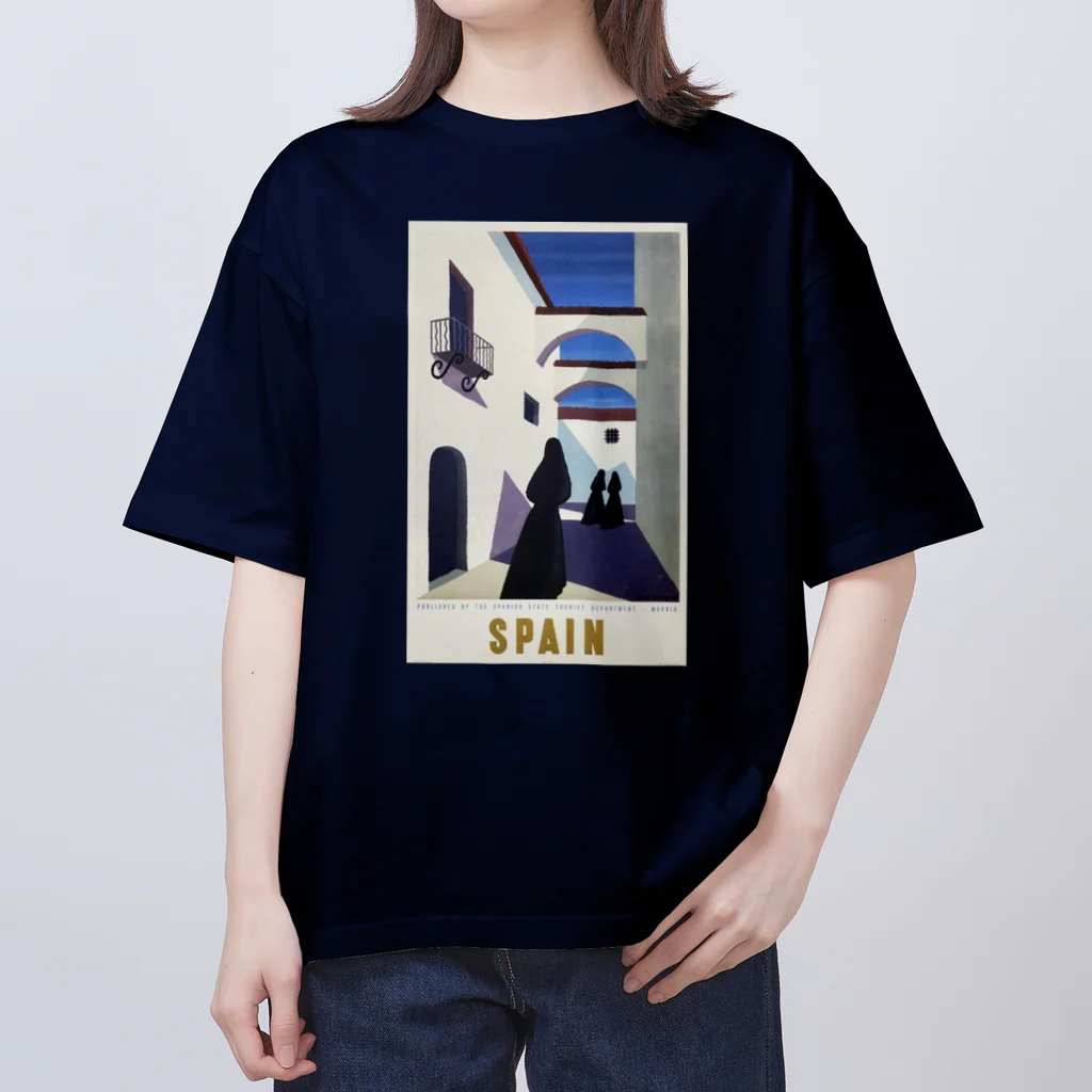 YS VINTAGE WORKSのスペイン・マドリード 1950年代　トラベルポスター オーバーサイズTシャツ