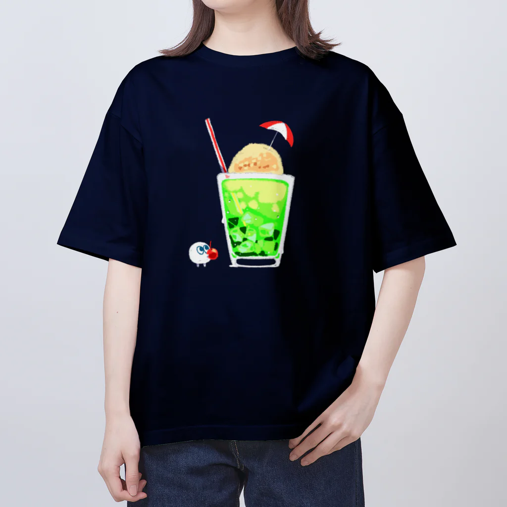 からあげ牧場のクリームソーダと忘れ物 オーバーサイズTシャツ