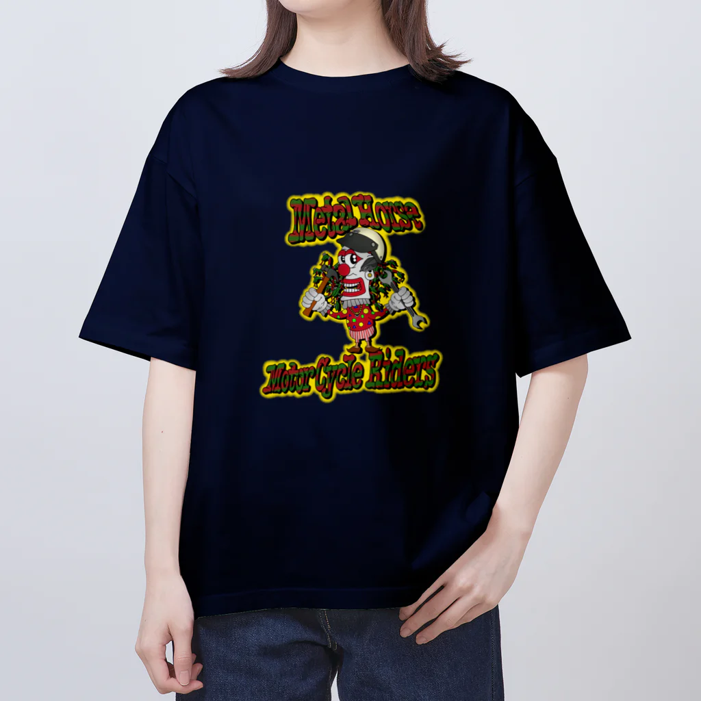 METAL HORSE 金属の馬のMETAL HORSE 工具ピエロ オーバーサイズTシャツ