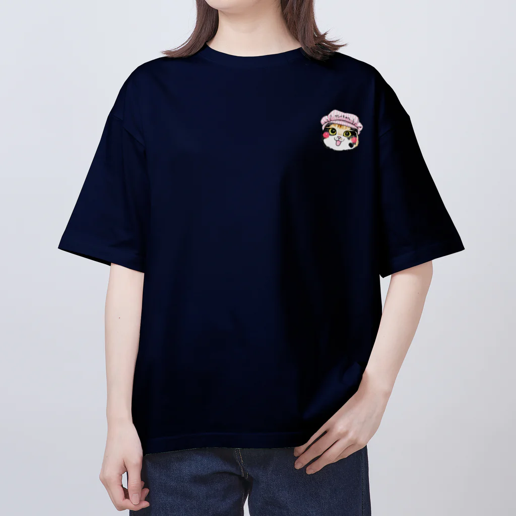 shop あこ猫犬屋のピンク帽のみかんちゃん Oversized T-Shirt