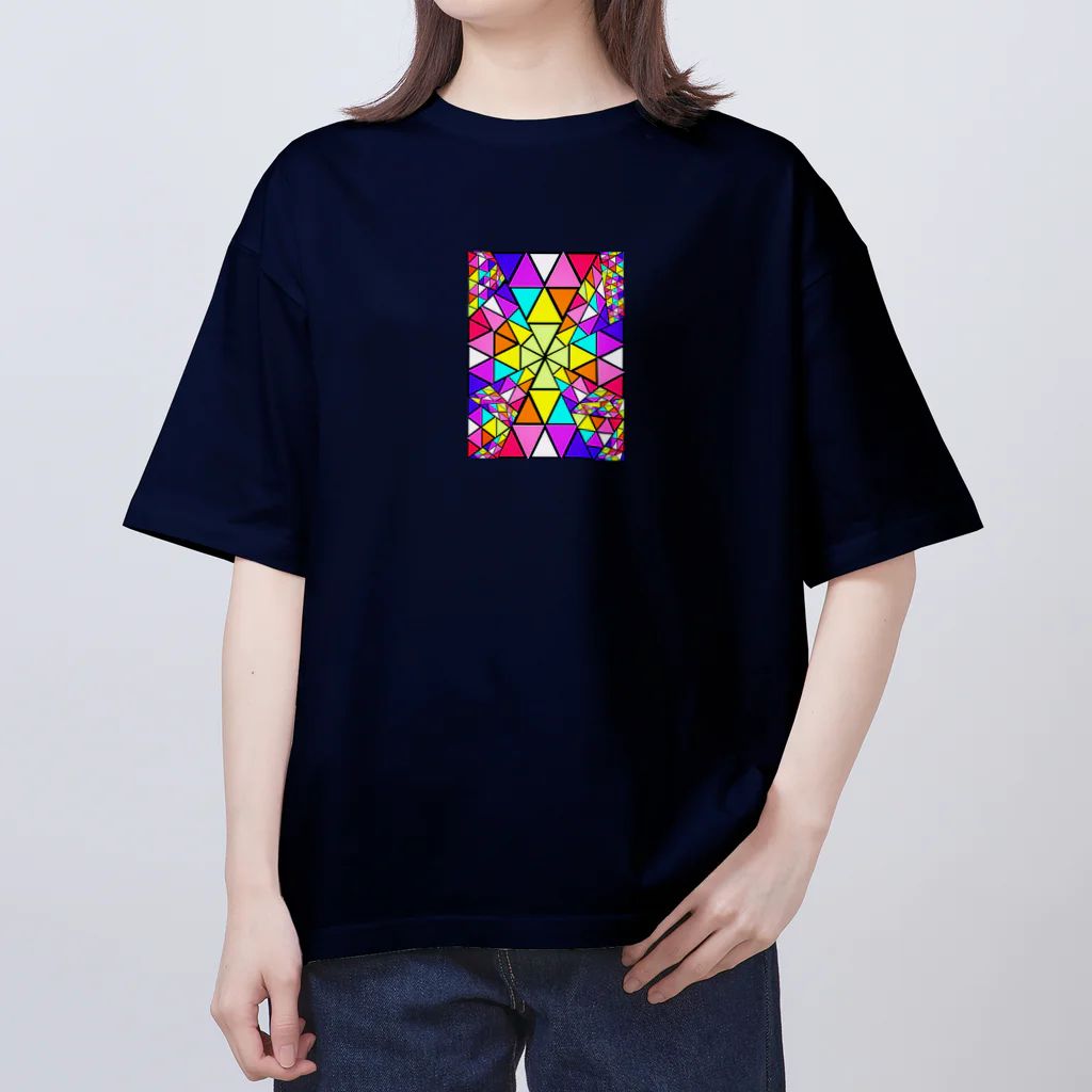 みにゃ次郎のステンドグラス Oversized T-Shirt