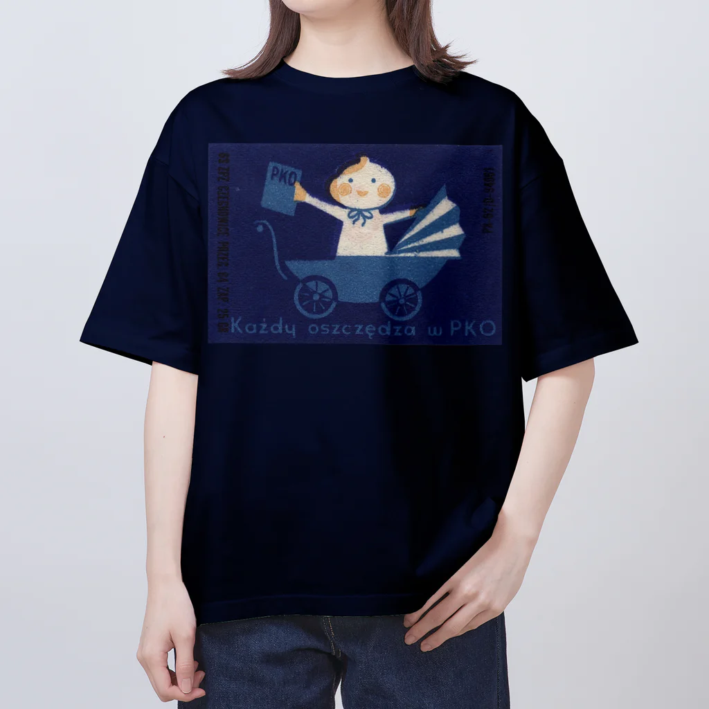 YS VINTAGE WORKSのポーランド　青い赤ちゃん　ブルーベイビー Oversized T-Shirt