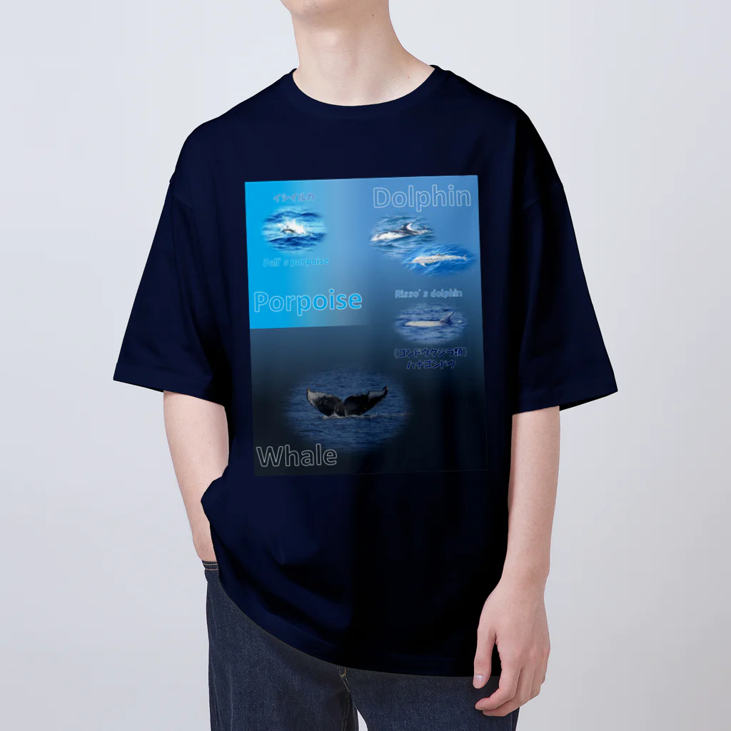 L_arctoaのイルカとクジラの違い オーバーサイズTシャツ