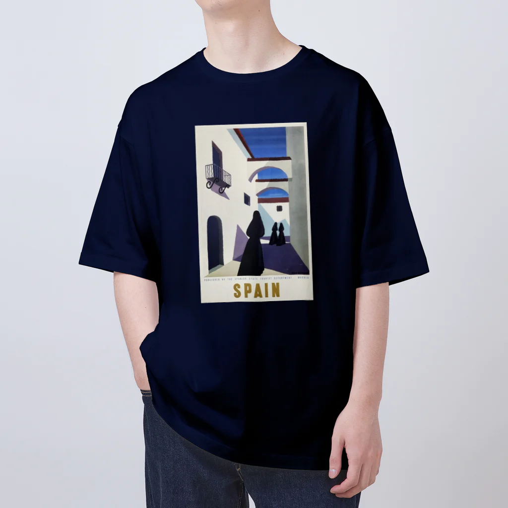 YS VINTAGE WORKSのスペイン・マドリード 1950年代　トラベルポスター オーバーサイズTシャツ