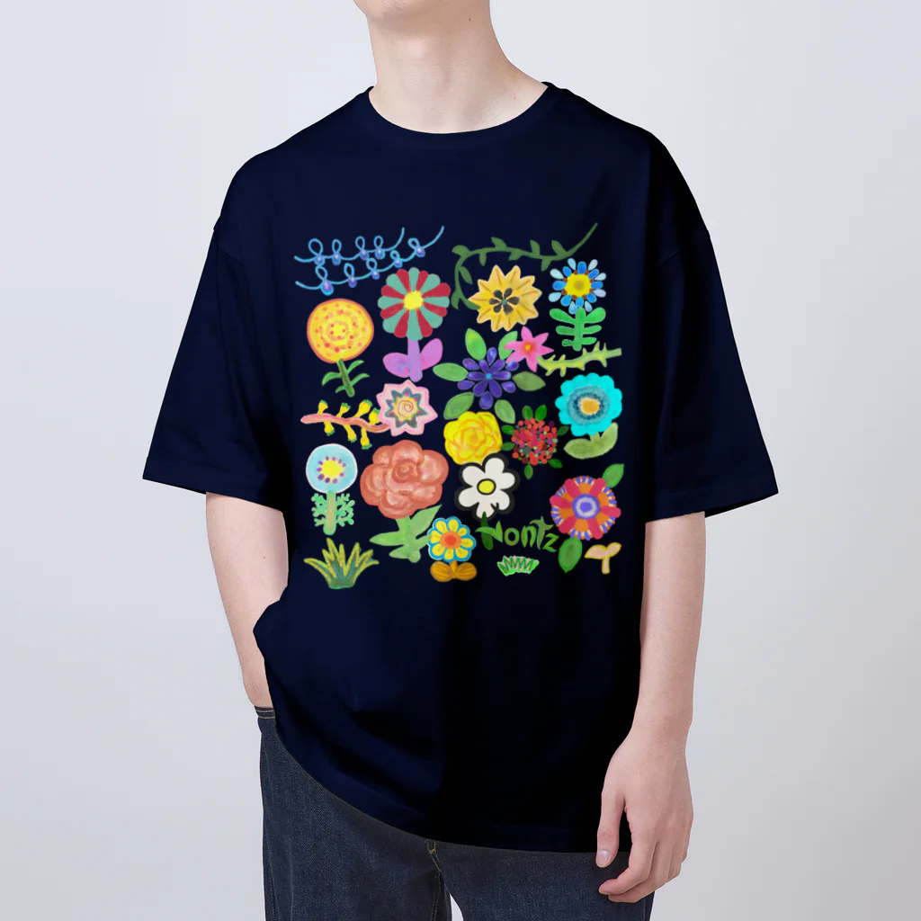 のんつ屋の花畑デラックス オーバーサイズTシャツ