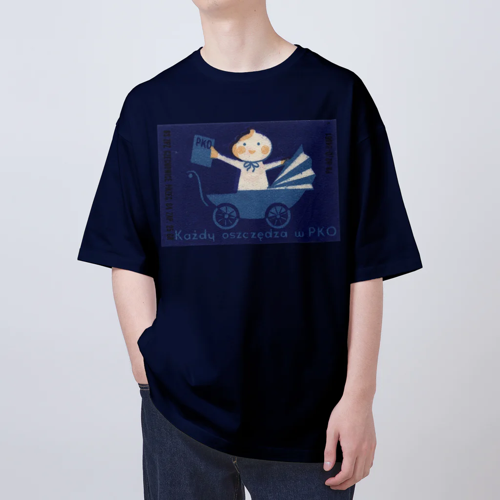 YS VINTAGE WORKSのポーランド　青い赤ちゃん　ブルーベイビー Oversized T-Shirt