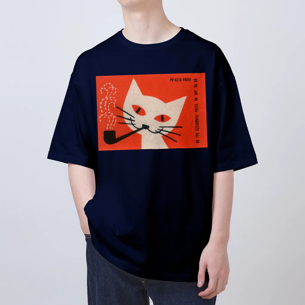 YS VINTAGE WORKSのポーランド　オレンジ・パイプねこ Oversized T-Shirt