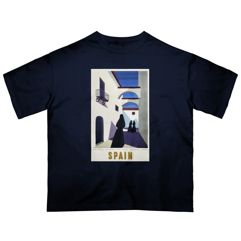 YS VINTAGE WORKSのスペイン・マドリード 1950年代　トラベルポスター オーバーサイズTシャツ