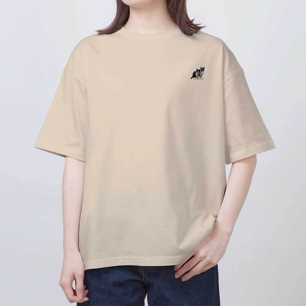 みならい屋の猫&猫（Hachi&Totoro） Oversized T-Shirt