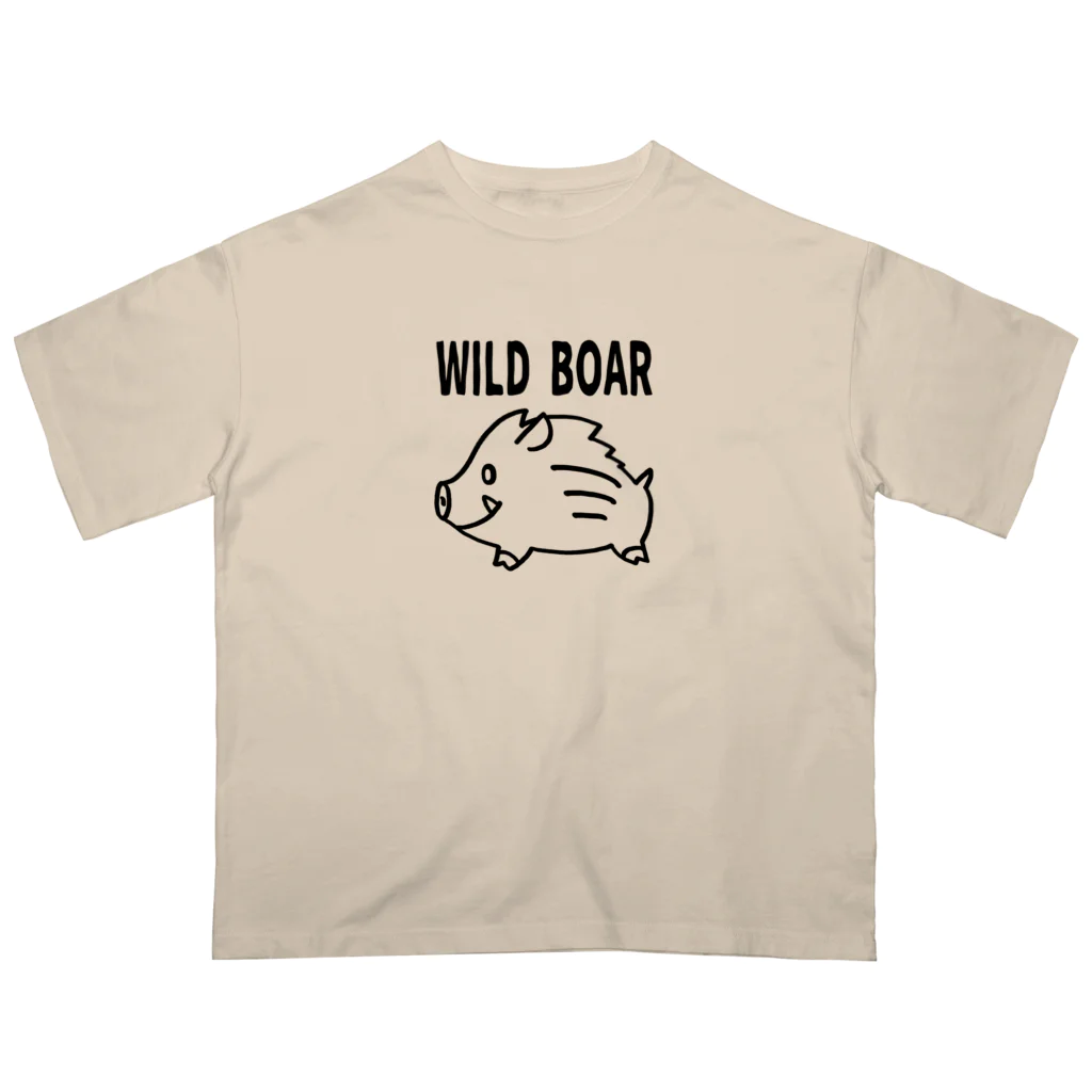 イノシシライフ INOsisiLIFEの「WILD BOAR」(黒線) オーバーサイズTシャツ