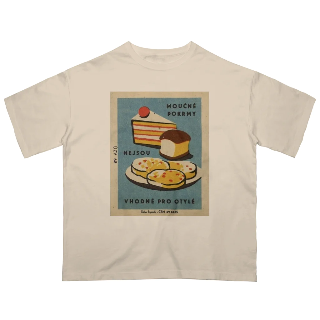 YS VINTAGE WORKSのチェコ・スロヴァキア マッチ（パンとケーキ） Oversized T-Shirt