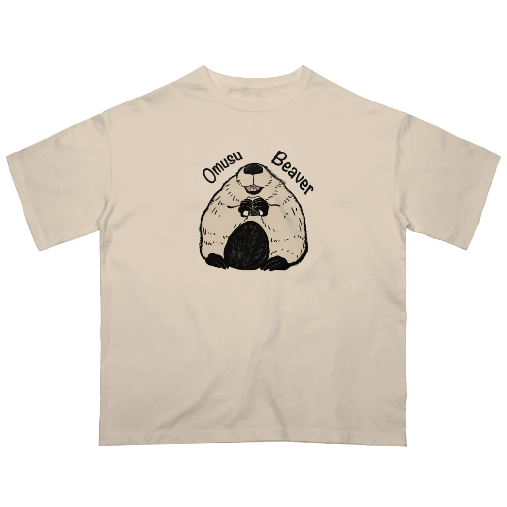 Theビーバーズ byこあらゆうのおむすビーバー　Omusu-Beaver オーバーサイズTシャツ