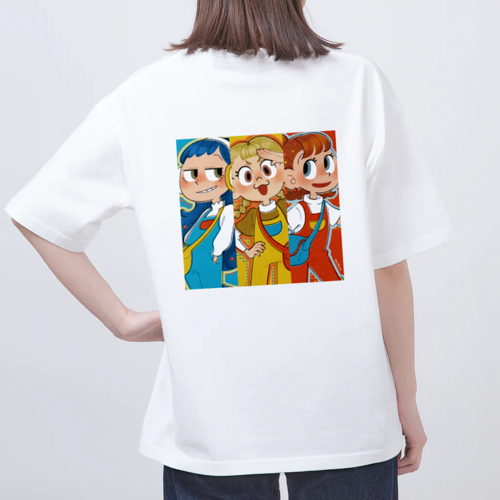 おおつきあやのBLUE × YELLOW × RED オーバーサイズTシャツ