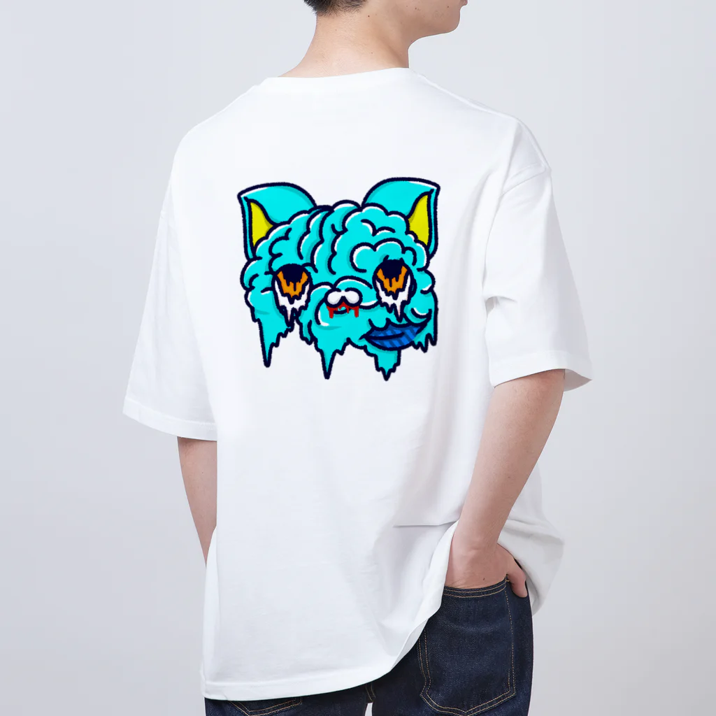 黒影研魔デス。のダメぬこ(のうみそ) オーバーサイズTシャツ