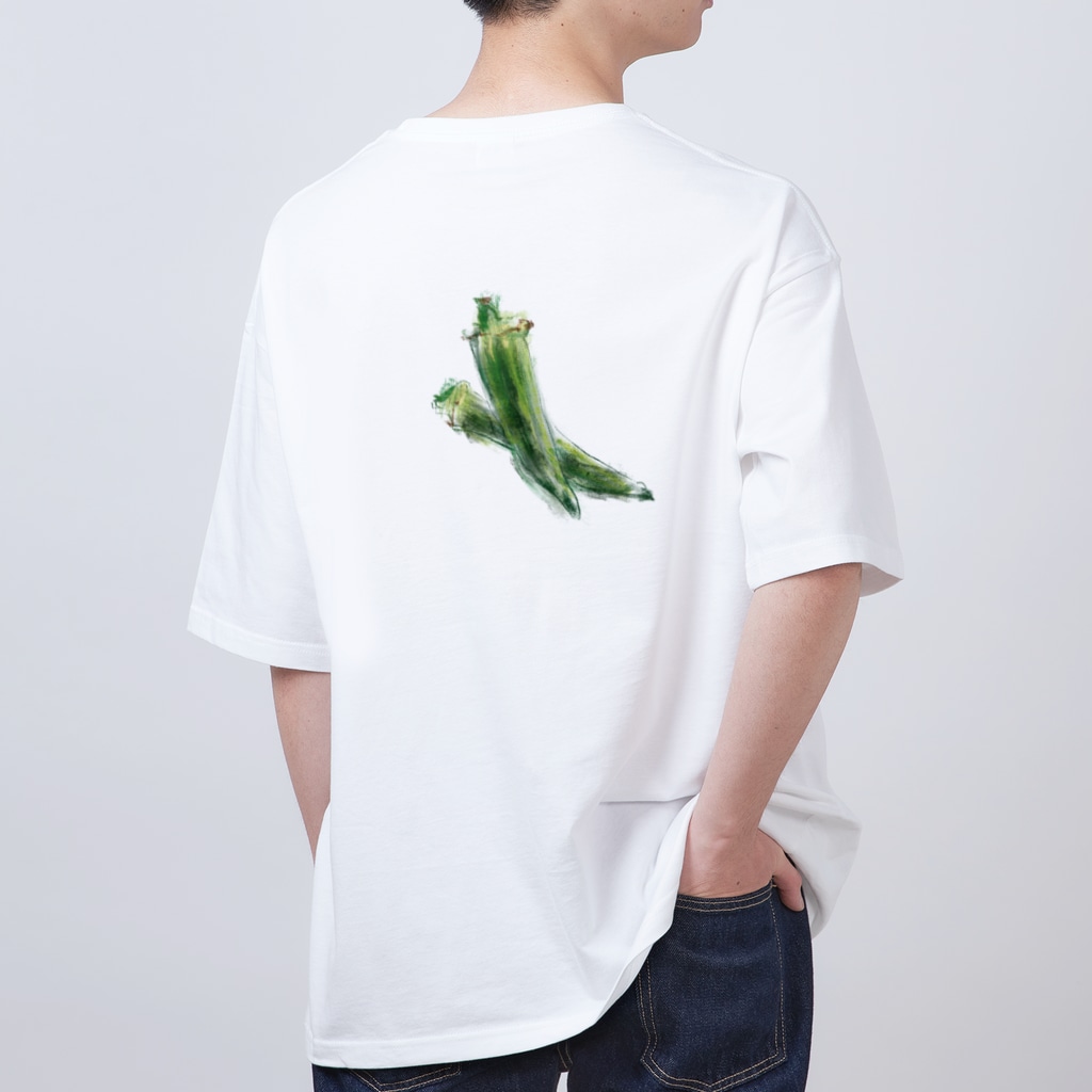 akane_art（茜音工房）のベジタブルT（オクラ） Oversized T-Shirt
