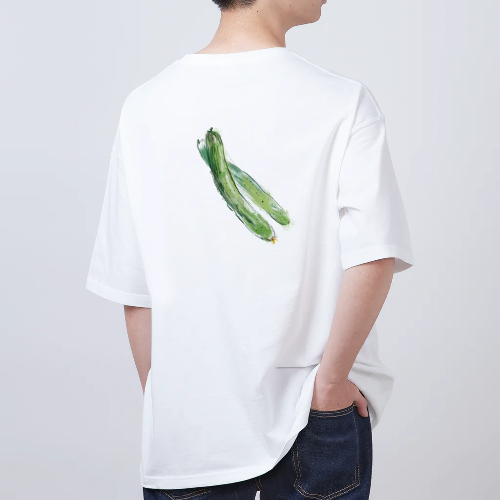 akane_art（茜音工房）のベジタブルT（キュウリ） Oversized T-Shirt