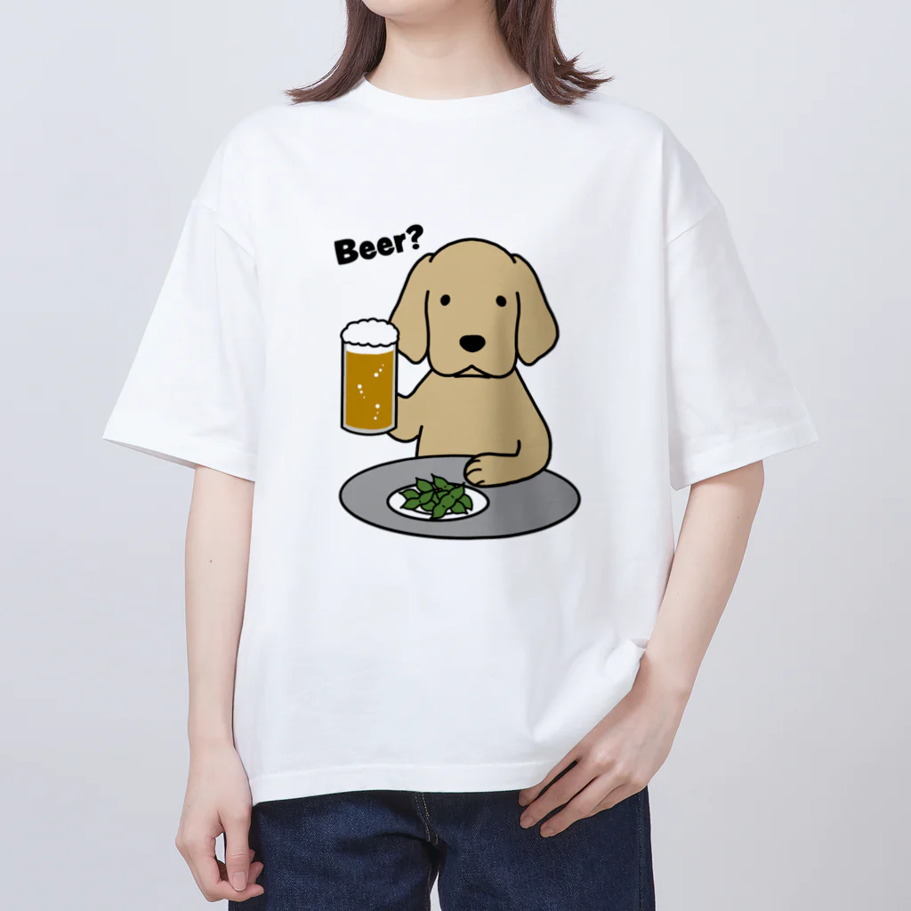 efrinmanのビールと枝豆 オーバーサイズTシャツ