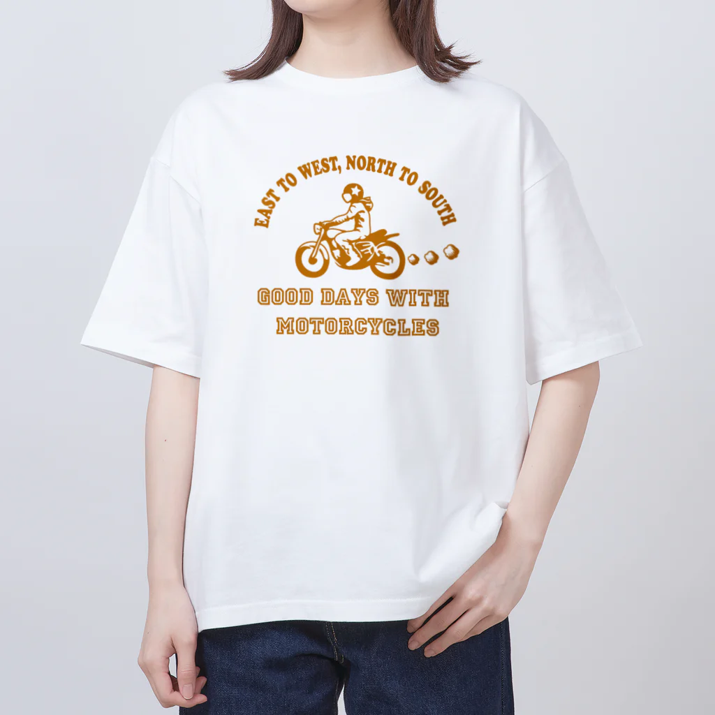 キッズモード某のバイク日和(イエロー) オーバーサイズTシャツ