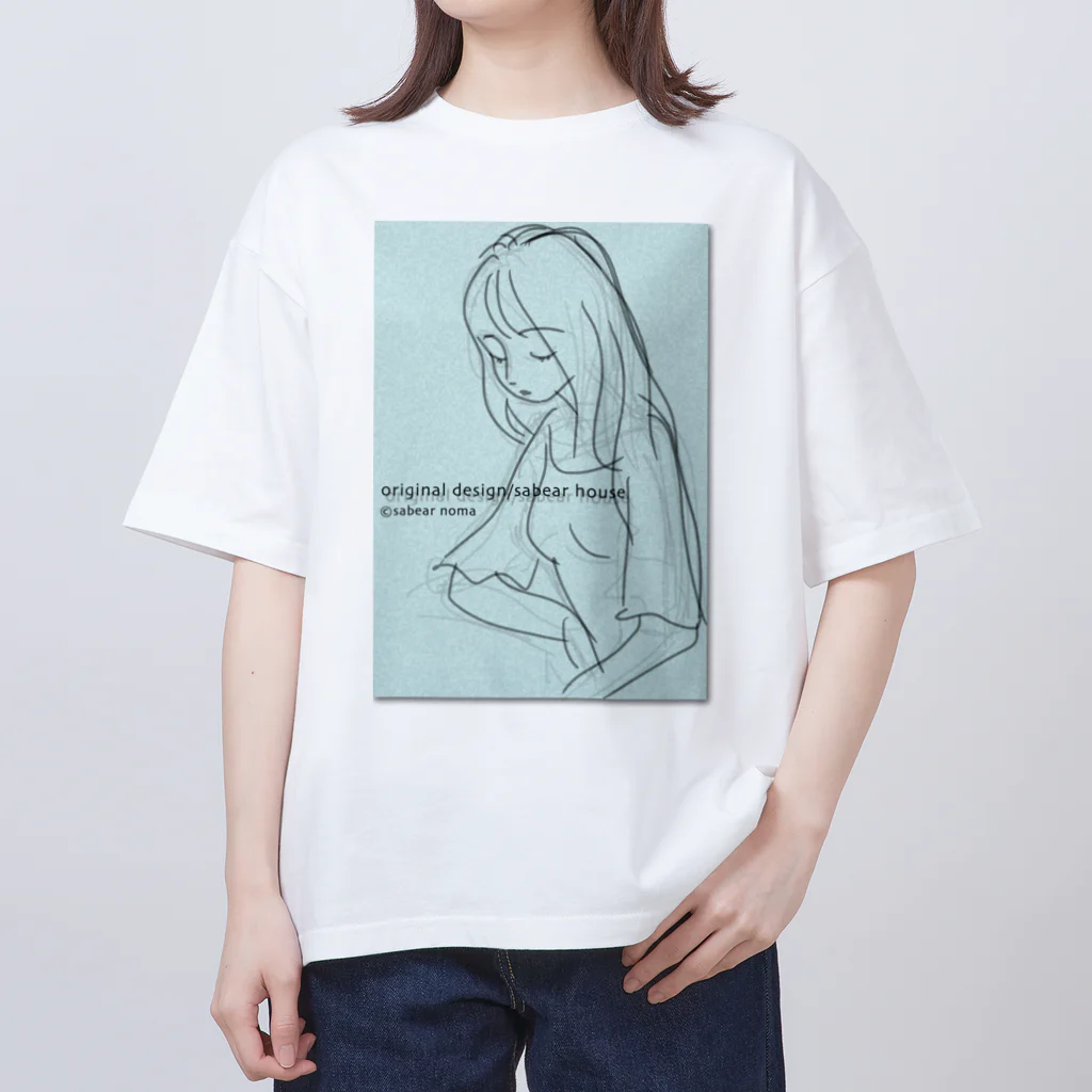 obosa_DENS/SABEAR_shop ＠SUZURIのrough drawing girl-1_ウェア オーバーサイズTシャツ