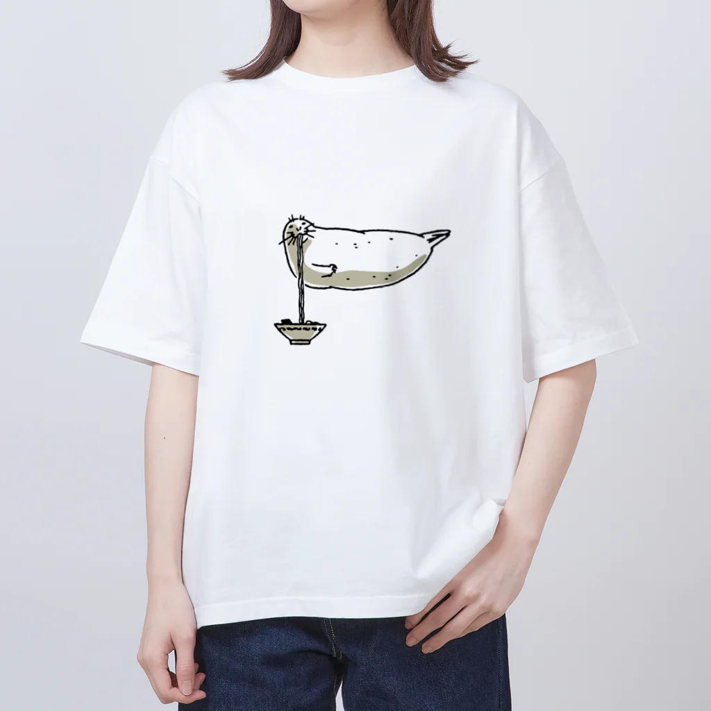 ぴすぴすのアザラーメン オーバーサイズTシャツ