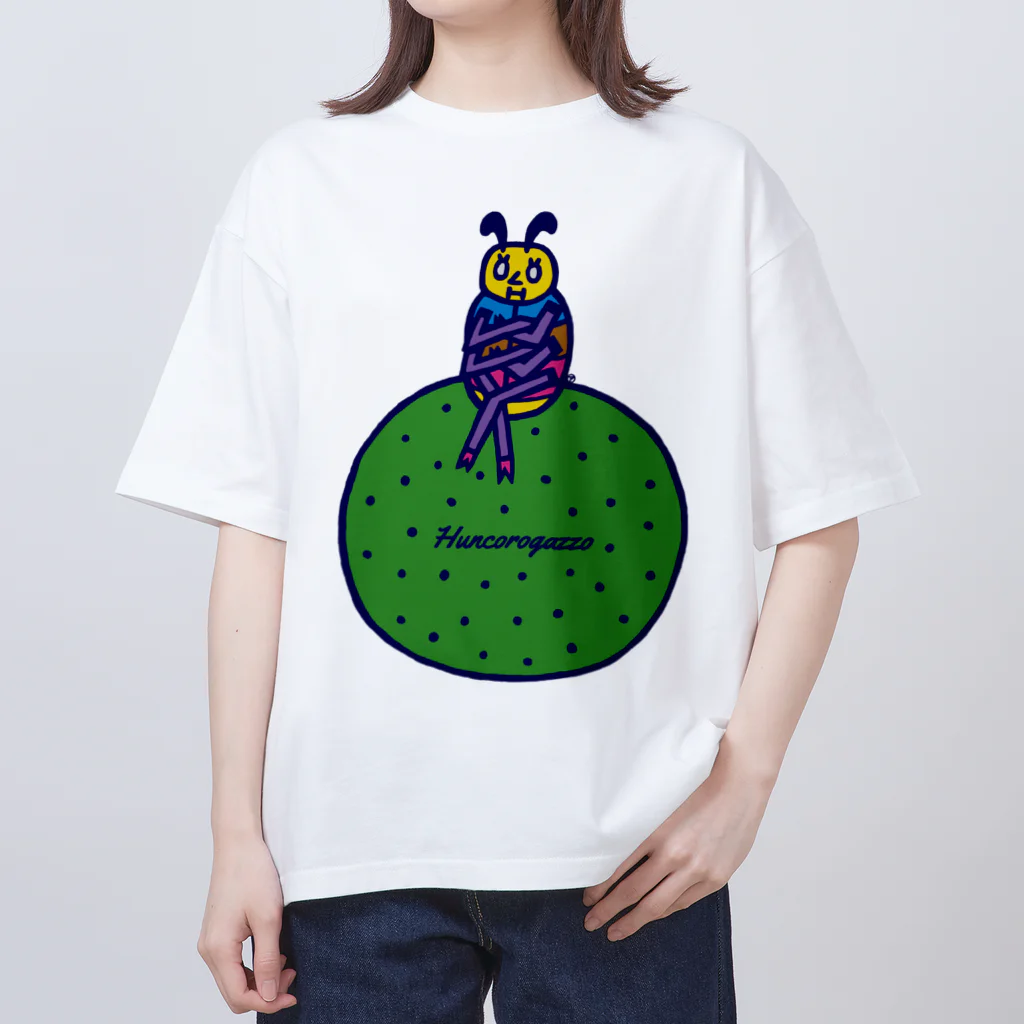 フクハラアキコの【audace × フクハラアキコ】フンコロガッソ 座る Oversized T-Shirt