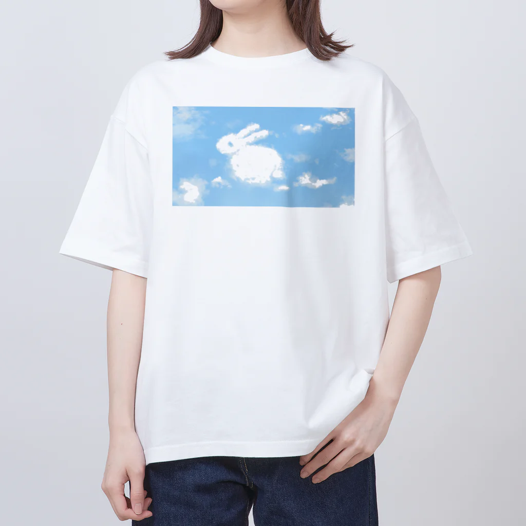 USAGI DESIGN -emi-のうさぎ雲 オーバーサイズTシャツ