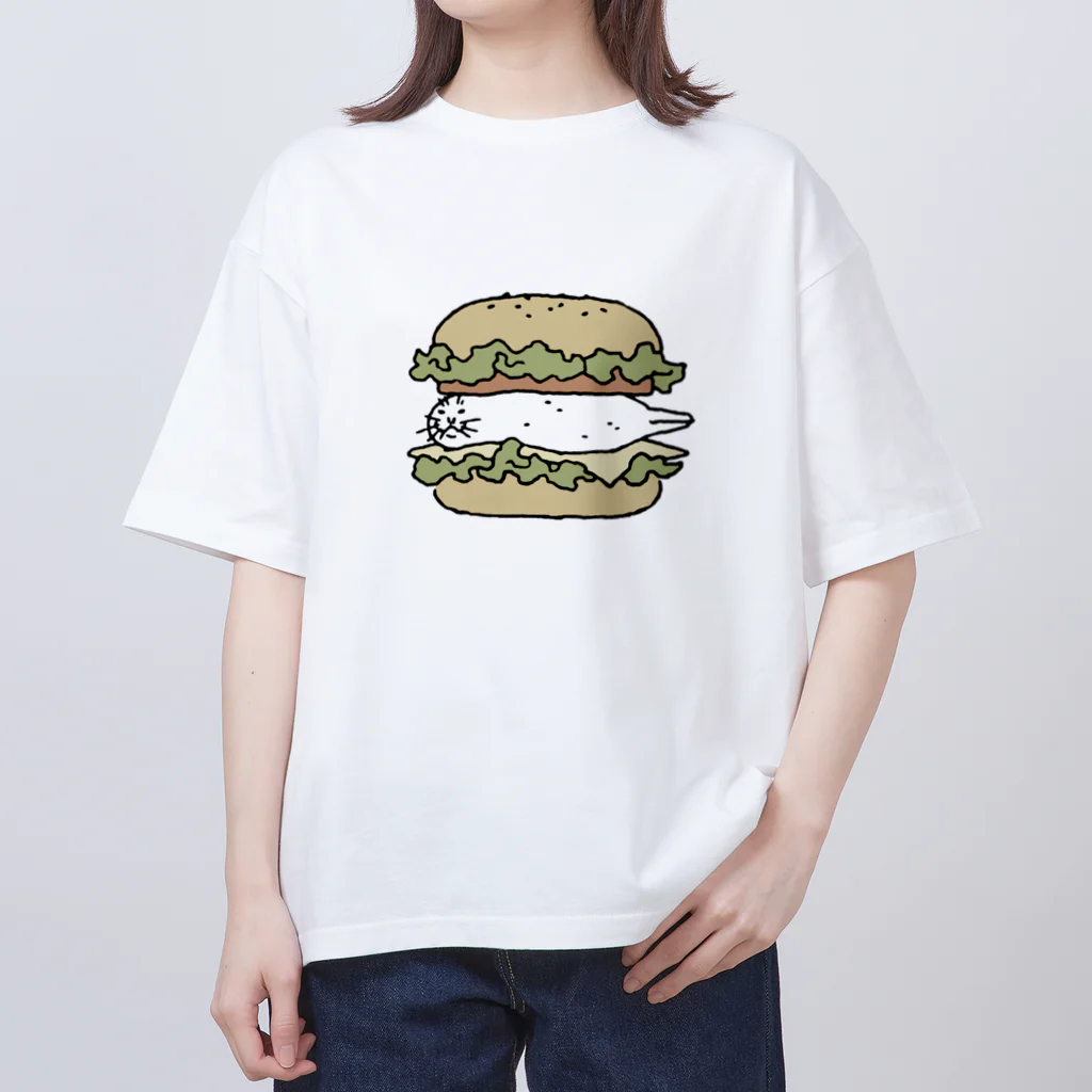 ぴすぴすのアザラシバーガー Oversized T-Shirt