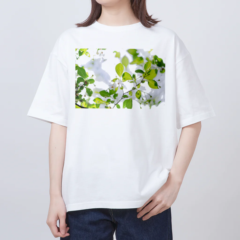 akane_art（茜音工房）の癒しの風景（エゴノキ） オーバーサイズTシャツ