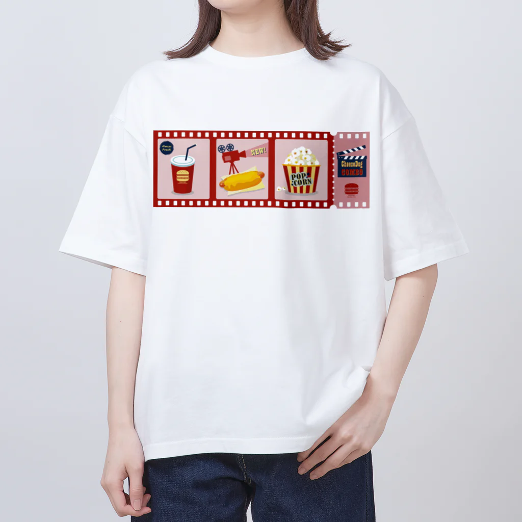 Teal Blue CoffeeのCheeseDog COMBO オーバーサイズTシャツ