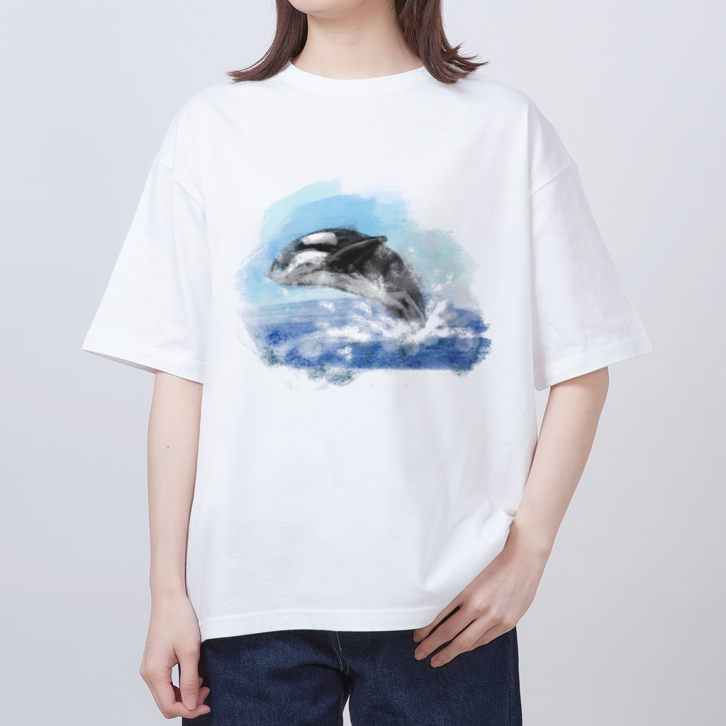 akane_art（茜音工房）のいきものイラスト（シャチ） Oversized T-Shirt