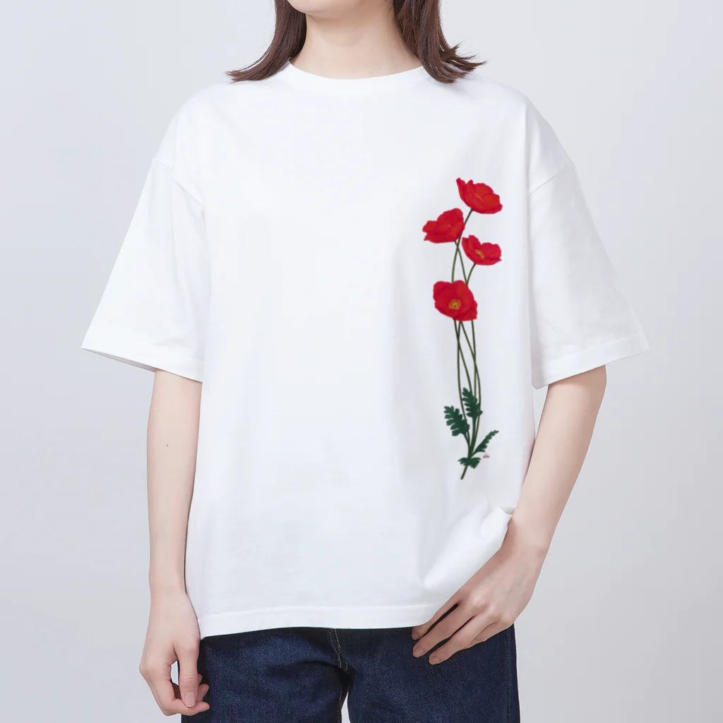 竹条いちいの憂いに手向けるポピー Oversized T-Shirt