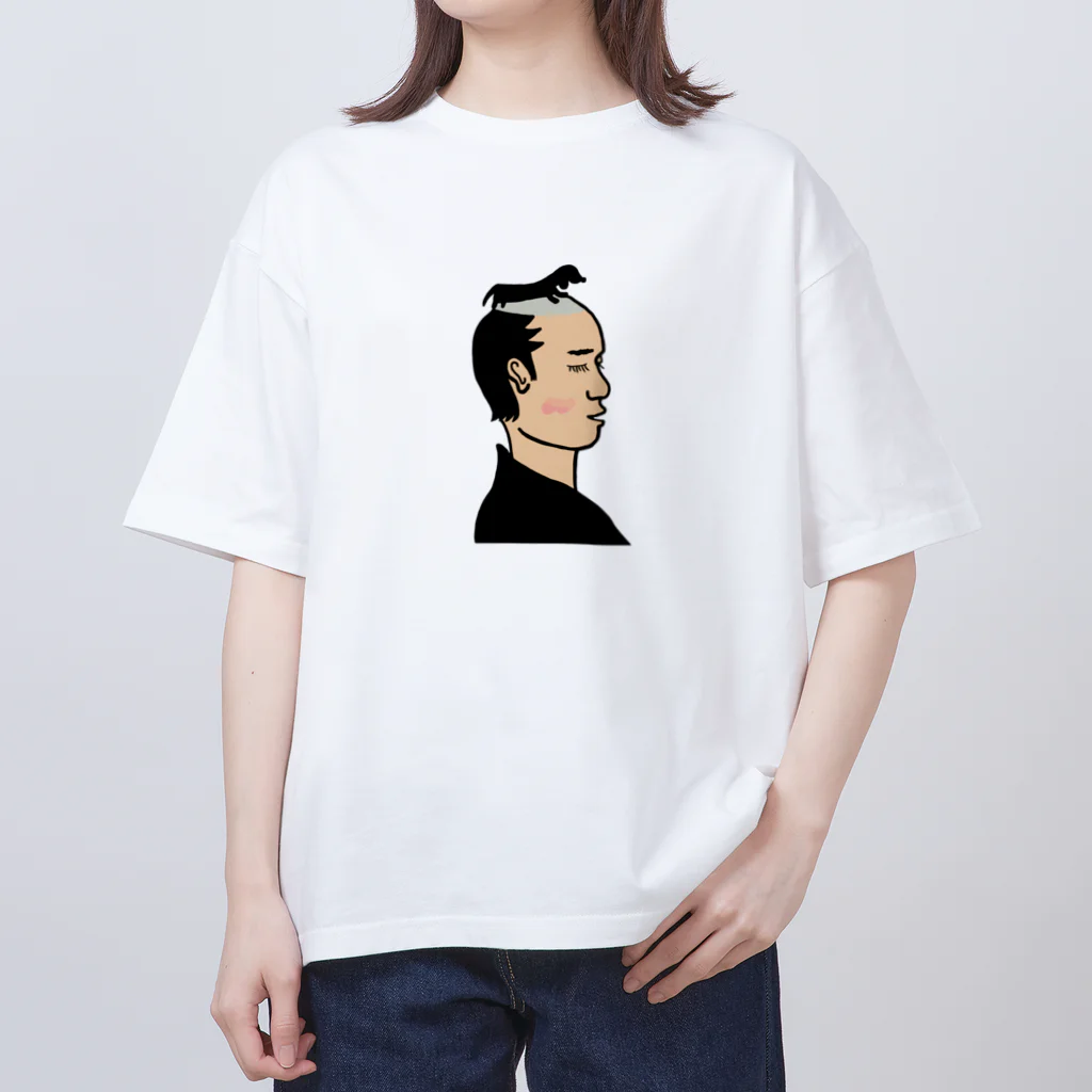 CHOSANAのダックス侍 うたた寝 オーバーサイズTシャツ