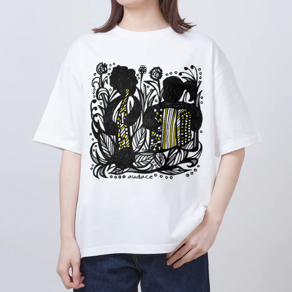 フクハラアキコの【audace × フクハラアキコ】ライブスケッチ柄A Oversized T-Shirt