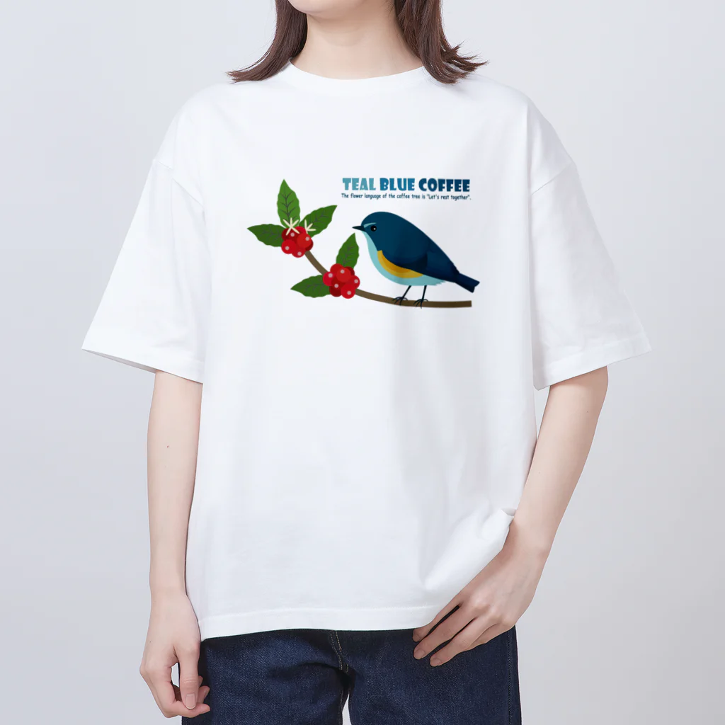 Teal Blue CoffeeのTeal Blue Bird オーバーサイズTシャツ