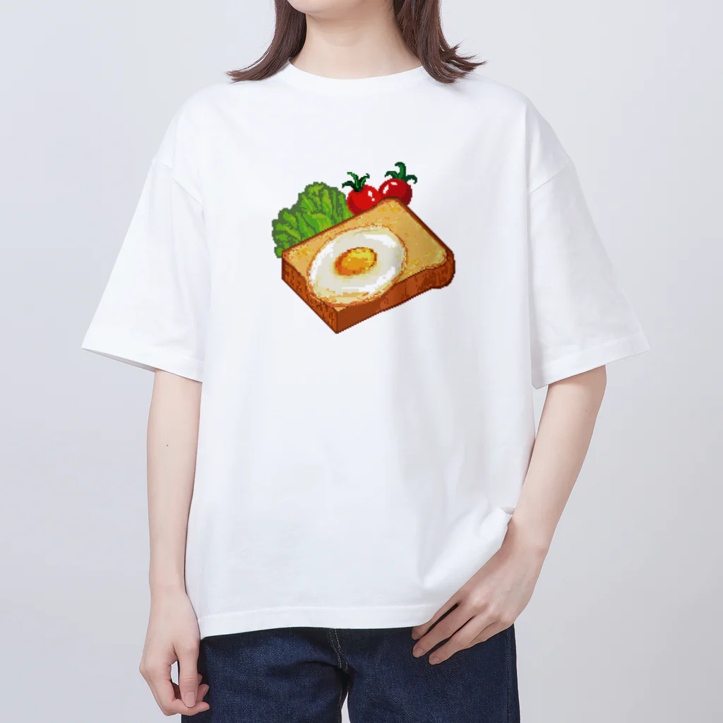 Wonder Bird Forestのピクセル・目玉焼きトースト Oversized T-Shirt