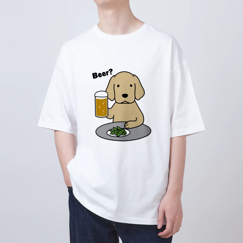efrinmanのビールと枝豆 Oversized T-Shirt