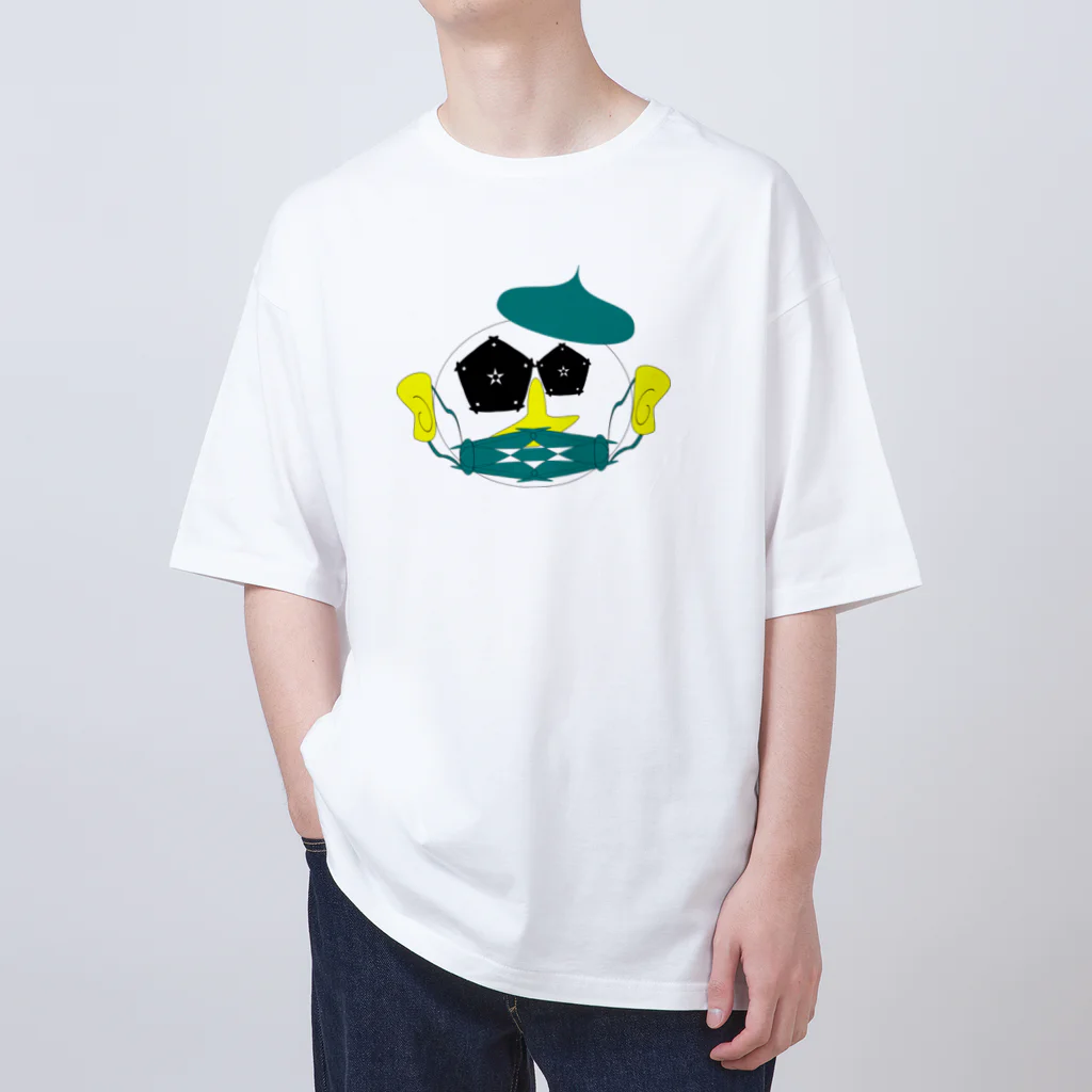 カニホイップのマスクの男   (前・後） Oversized T-Shirt