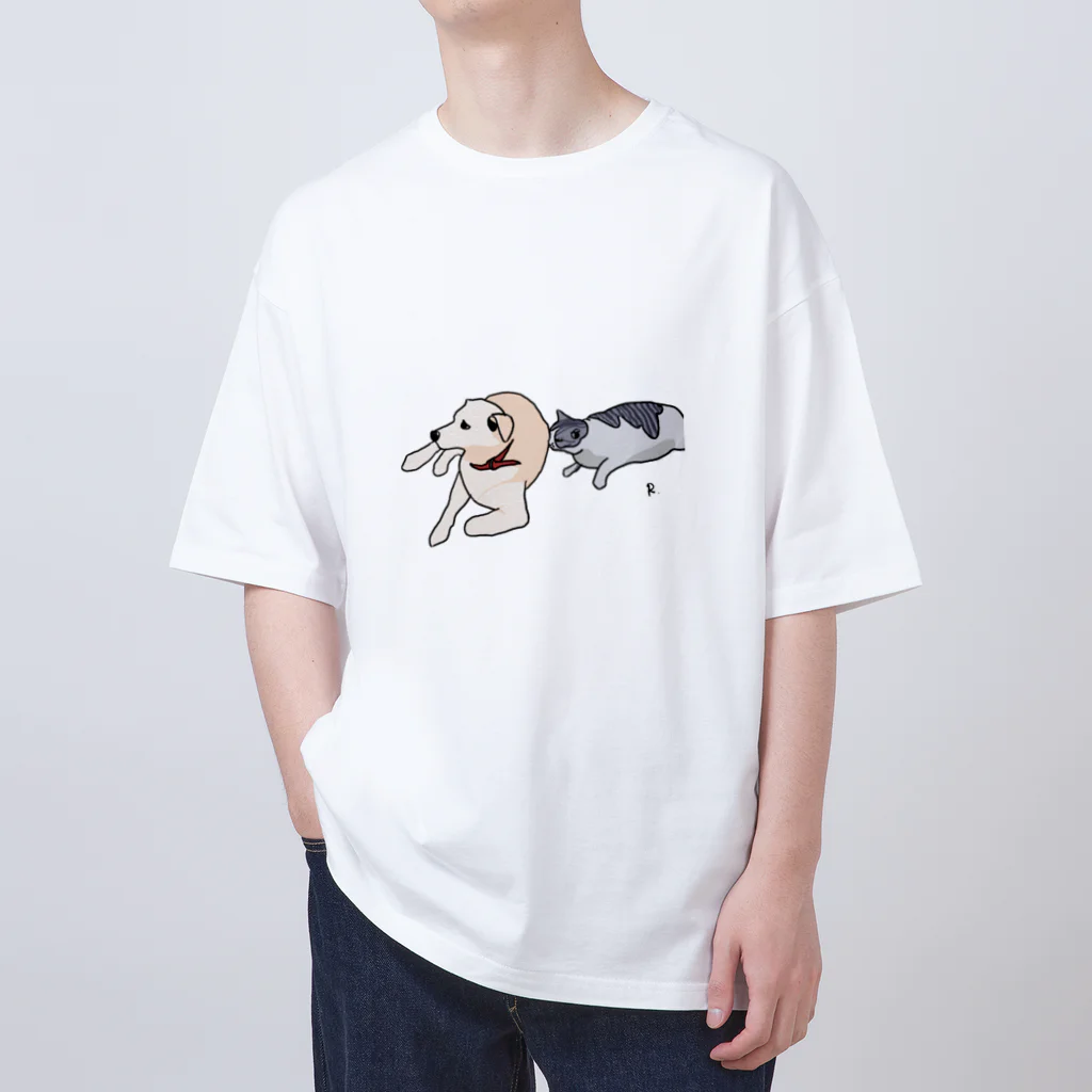 R!KAの犬と猫 Oversized T-Shirt